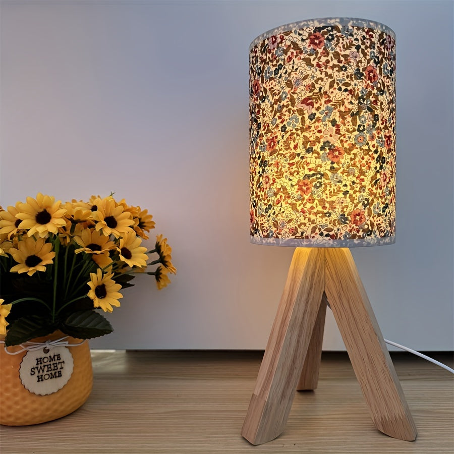HoutLicht Tafellamp - Minimalistische Houten Lamp met USB