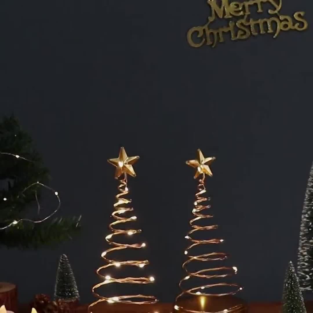 StarGlow – LED Sterboom Tafellamp in Roestvrijstaal