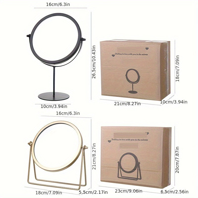 VintageGlow – Verstelbare Make-up Spiegel met IJzeren Frame