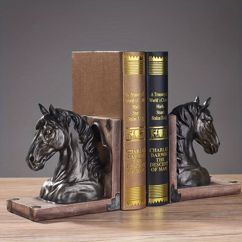 Equestrian Elegance - Paardenhoofd Boekensteunen voor Interieur