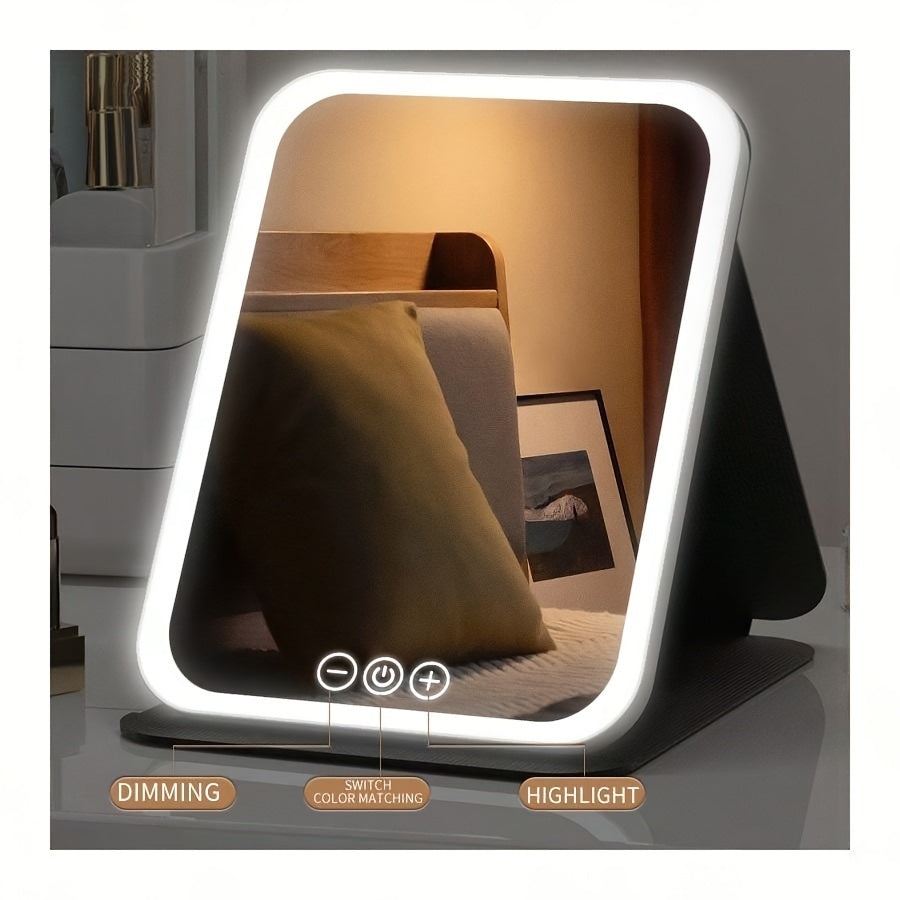 GlowMirror – LED Make-up Spiegel met USB-oplading
