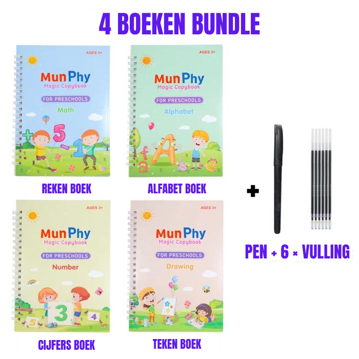 ScribbleJoy Boek - Herbruikbaar Educatief Schrijfboek voor Kinderen