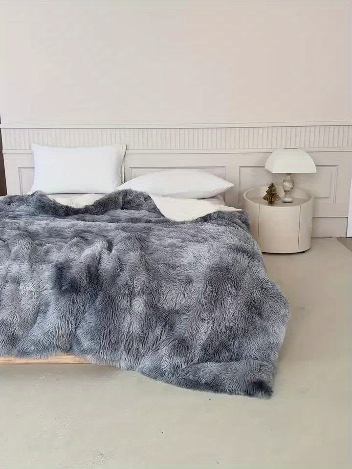 Luxe Dikke Lamsvel Deken voor Warmte en Elegantie