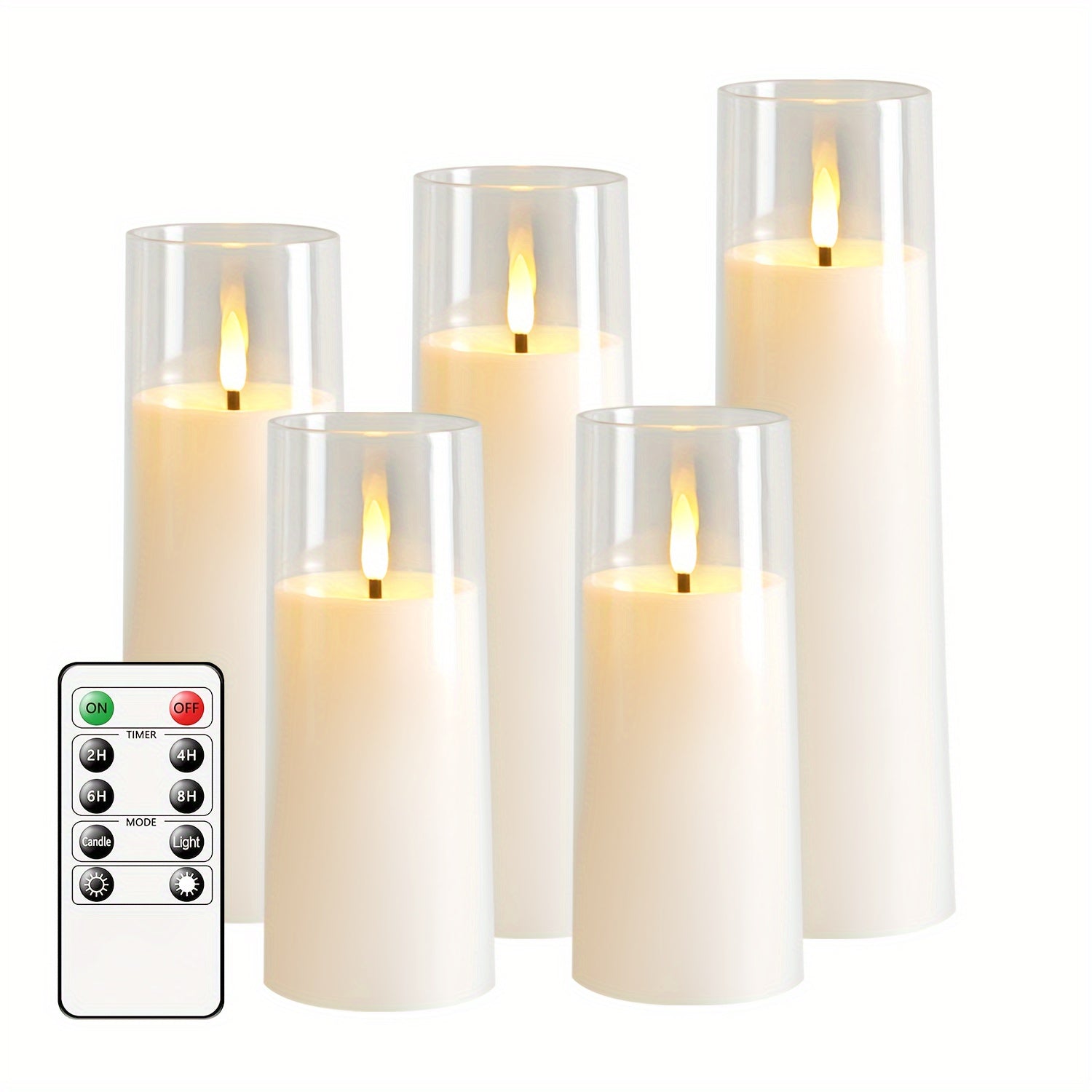 GlowCandle – Set van 5 LED Kaarsen met Afstandsbediening