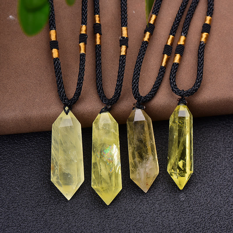 Amethist Healing Crystal Necklace - Lyra Collection