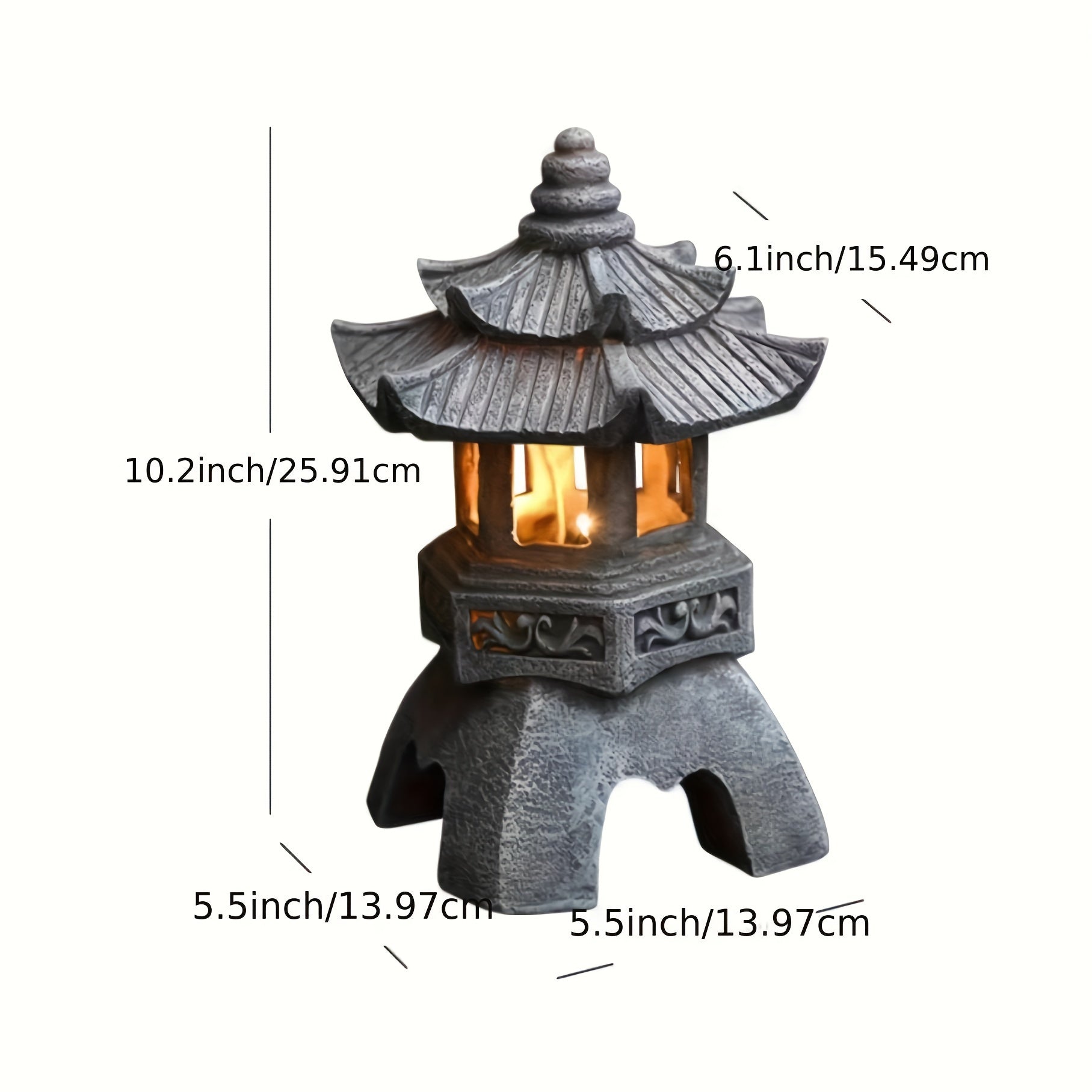 LumiGlow Lantern - Zen Tuin Decoratie op Zonne-Energie