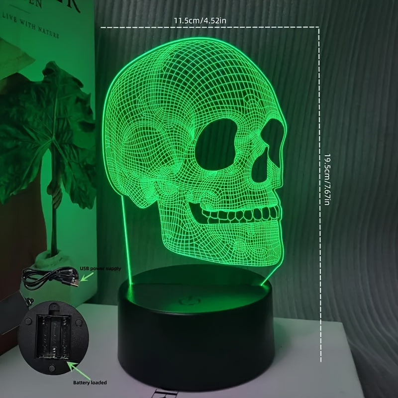 SkullGlow Lamp - Unieke 3D LED Tafeldecoratie