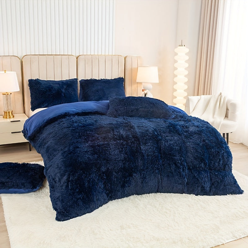 Ultrazachte Pluche Dekbedovertrek Set met Rits - Luxe & Comfort