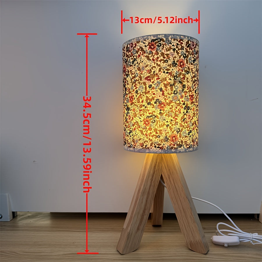 HoutLicht Tafellamp - Minimalistische Houten Lamp met USB