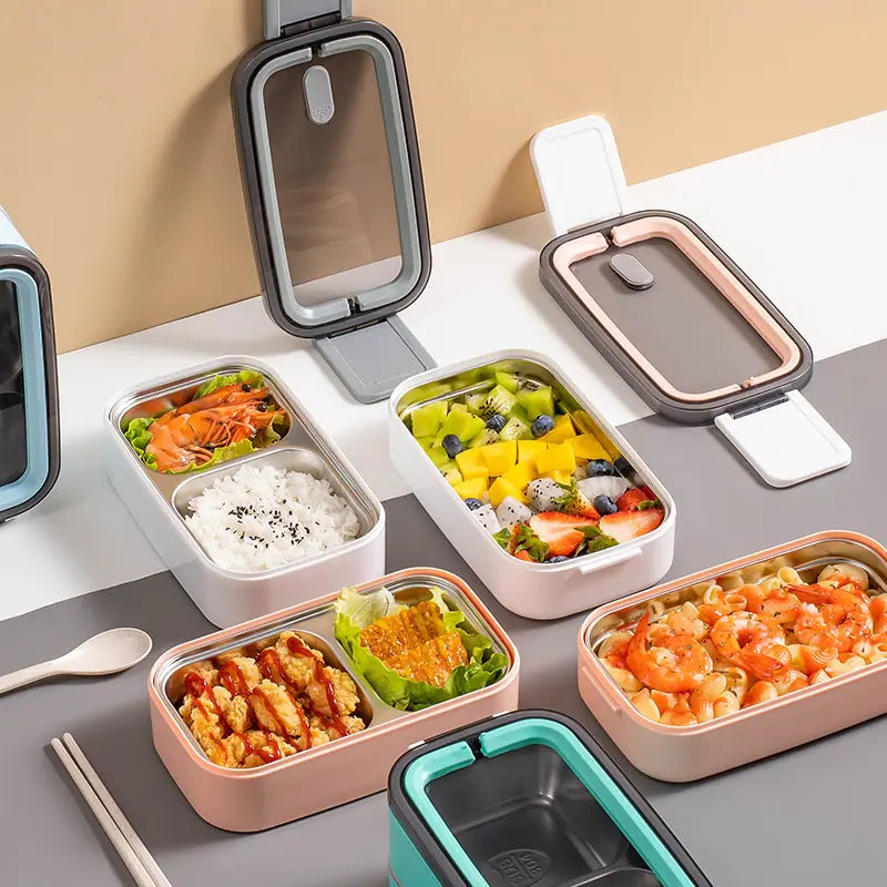 MealMate - Trendy 2-Laagse RVS Lunchbox