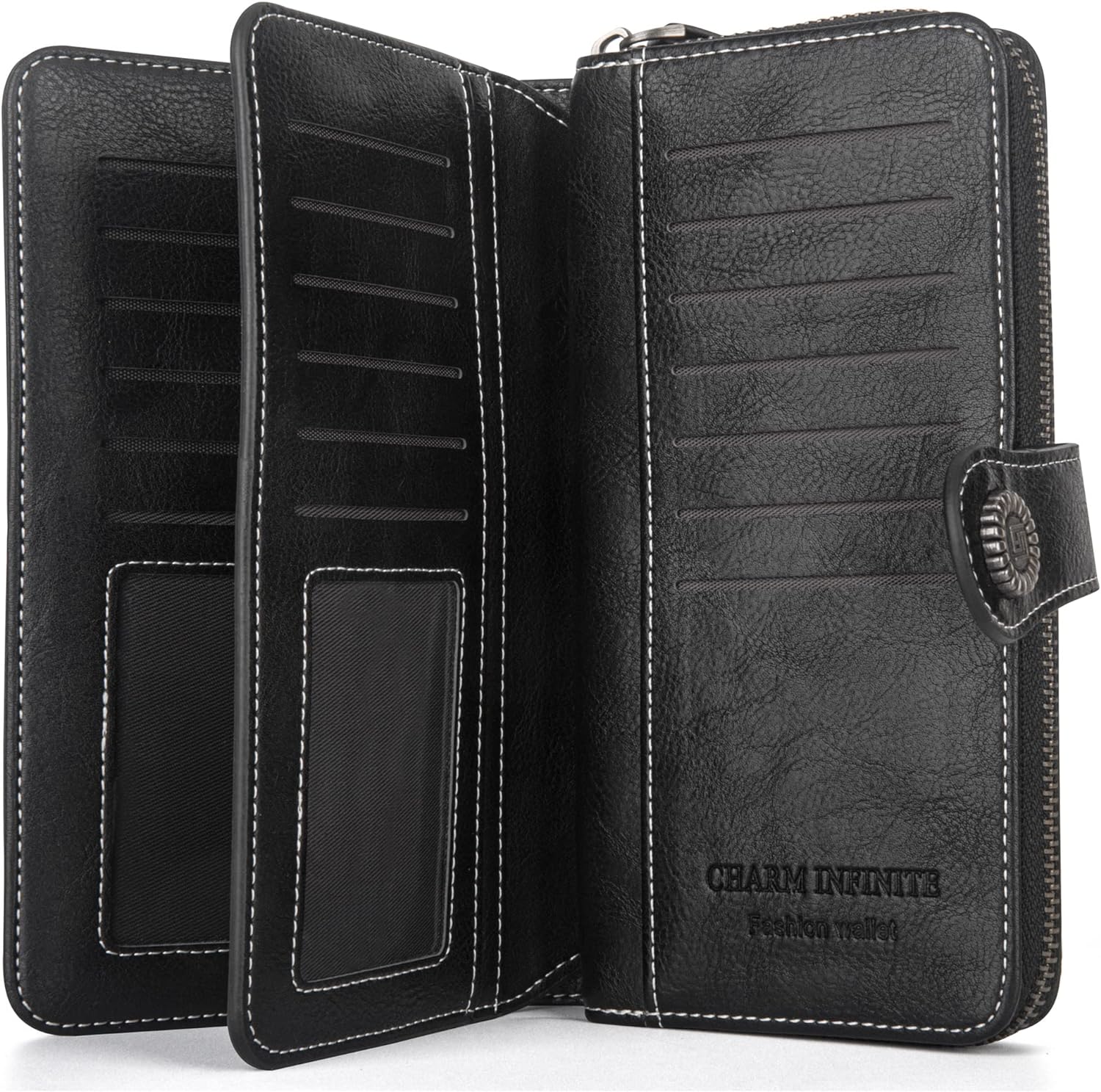 LeatherMax - Stijlvolle Leren Portemonnee met Polsband