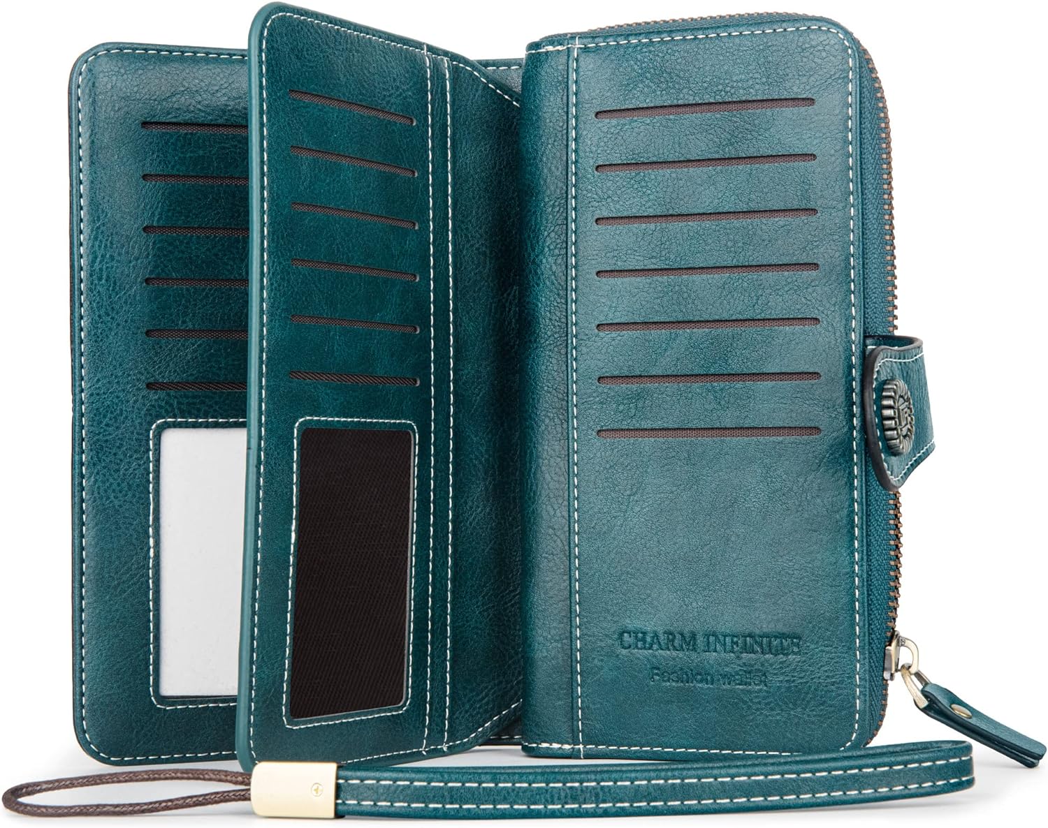 LeatherMax - Stijlvolle Leren Portemonnee met Polsband