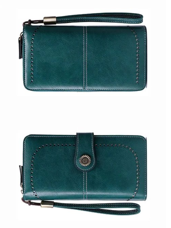 LeatherMax - Stijlvolle Leren Portemonnee met Polsband