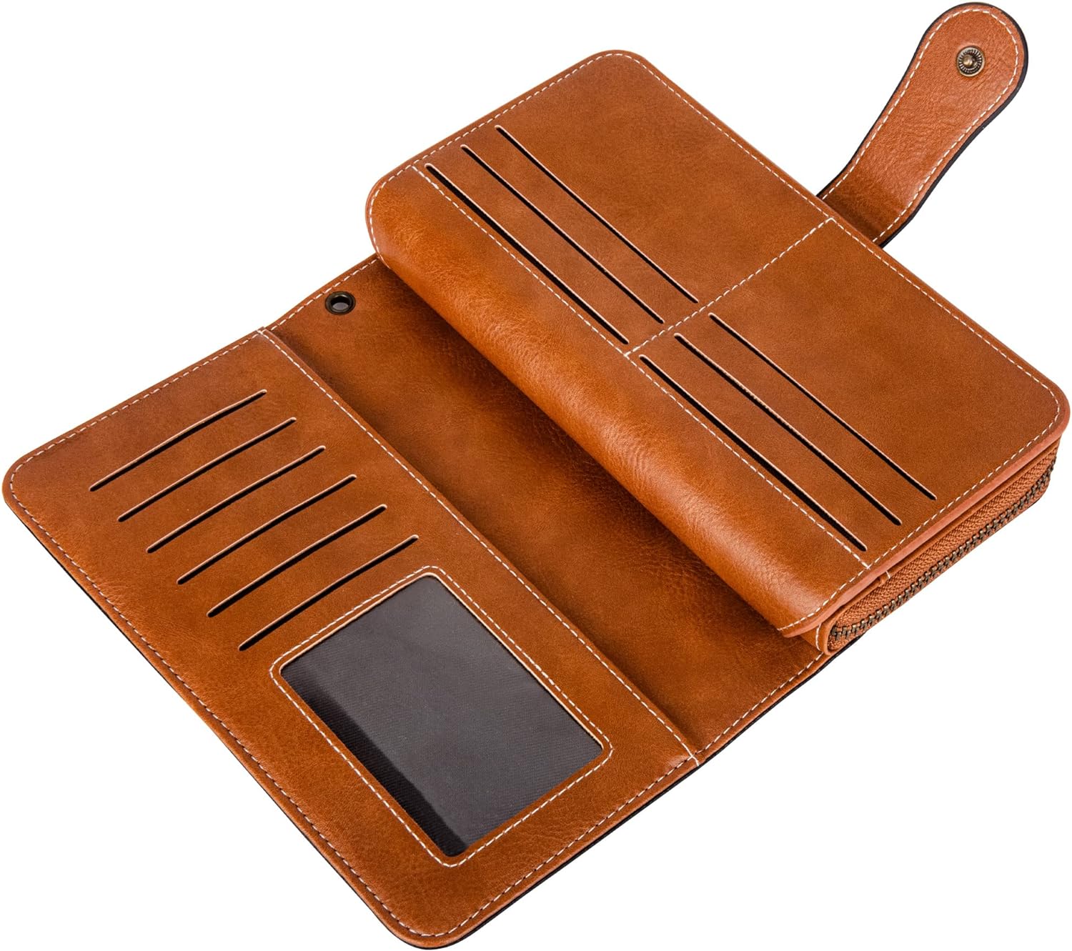 LeatherMax - Stijlvolle Leren Portemonnee met Polsband