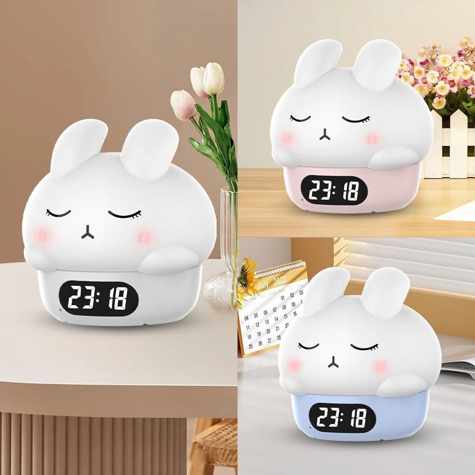 GlowTime Alarmklok - Compacte USB Oplaadbare Reiswekker