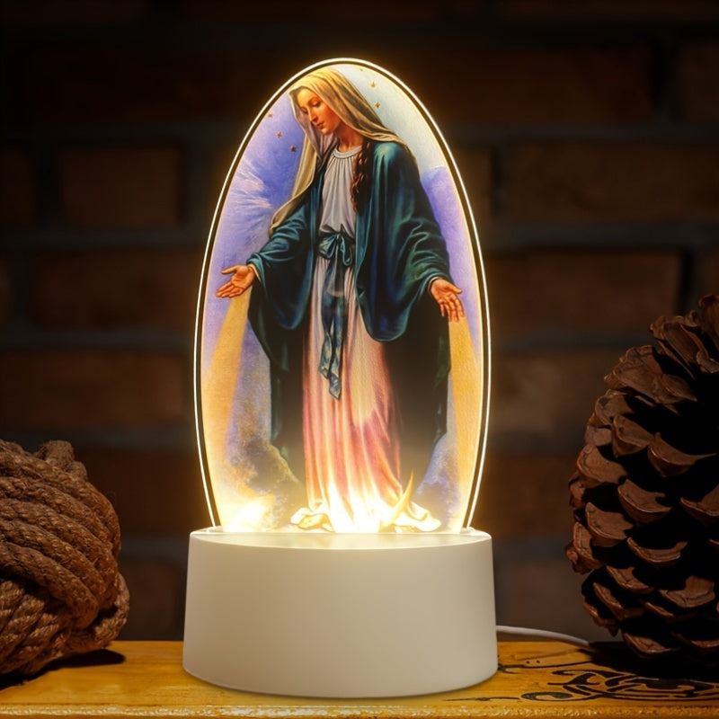 SacredGlow – LED Nachtlamp Maagd Maria met USB