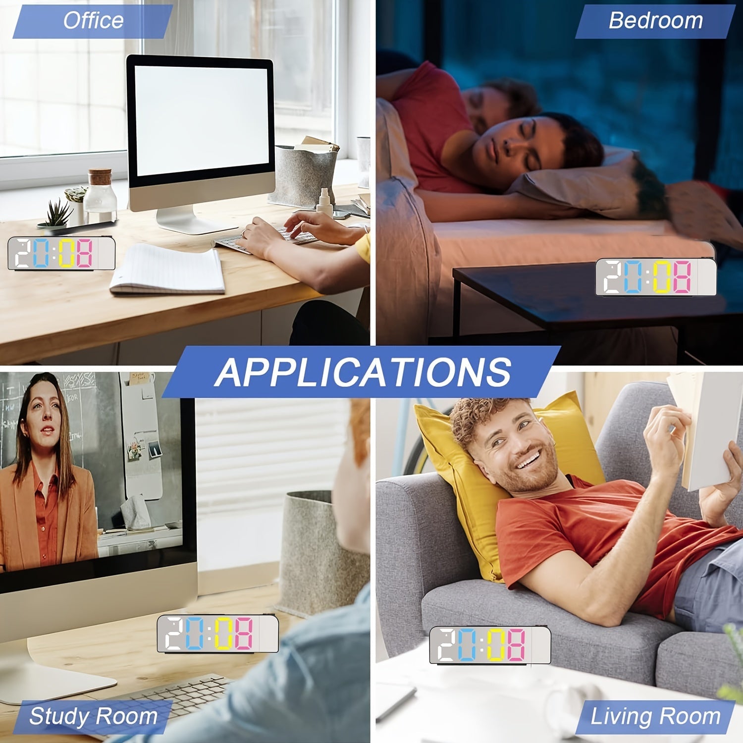 ProjectTime – Stijlvolle Digitale LED Wecker met Spiegel