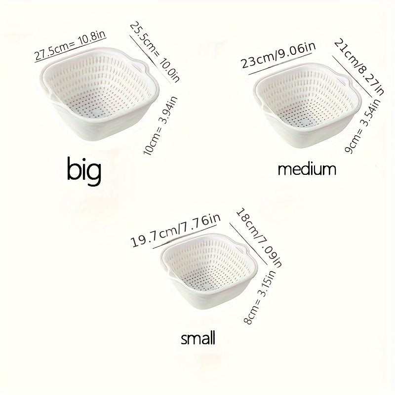 Jamera - Luxe Dubbellaagse Afvoerzeef Set van 3