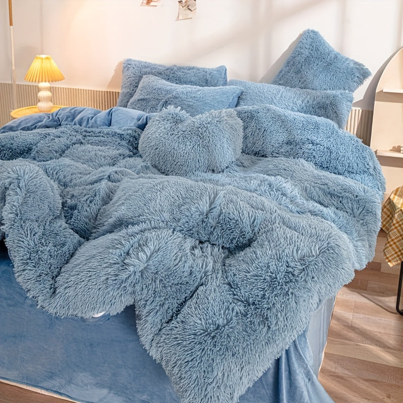 Ultrazachte Pluche Dekbedovertrek Set met Rits - Luxe & Comfort