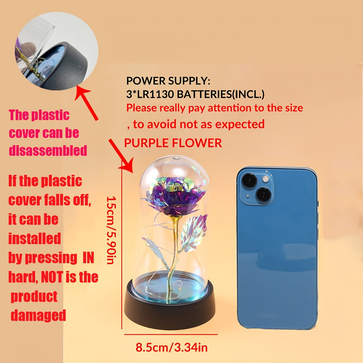 GoldenRose – Luxe Rozenlamp voor Interieurdecoratie