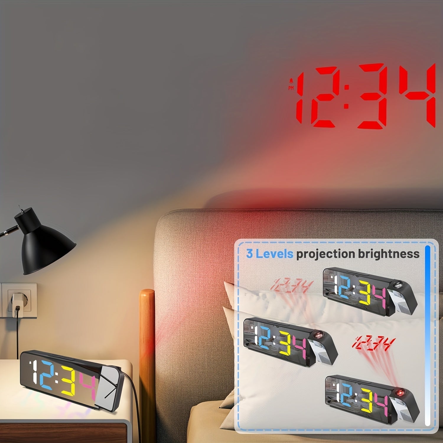 ProjectTime – Stijlvolle Digitale LED Wecker met Spiegel