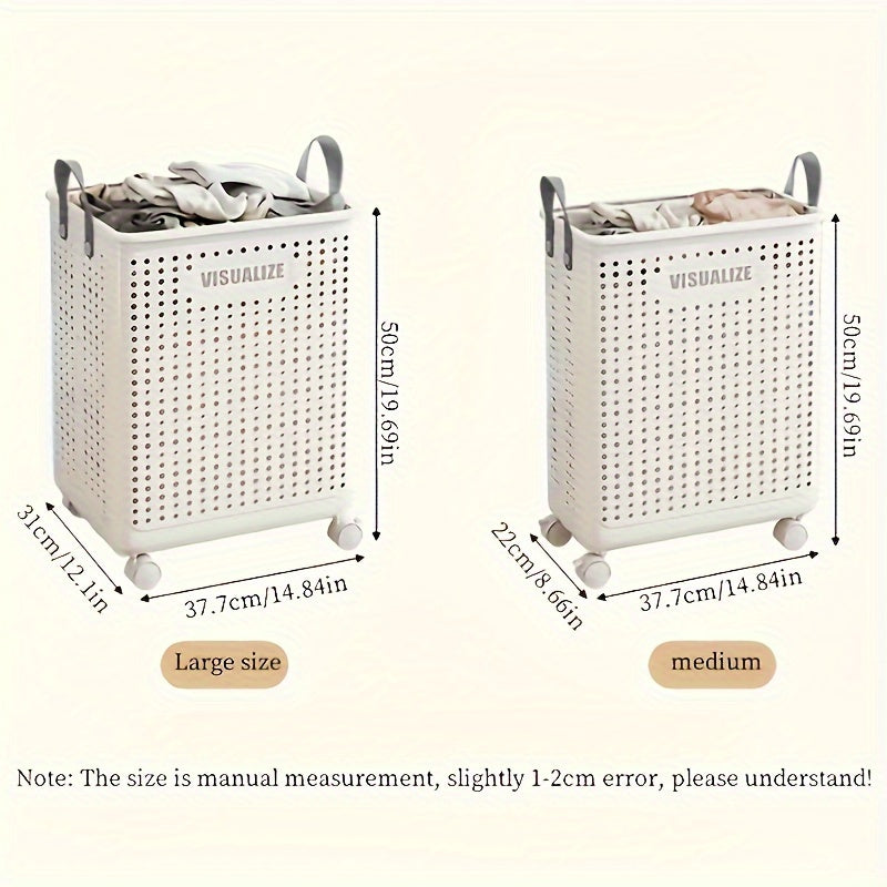 Efficiënt – Opvouwbare Wasmand met Wieltjes voor Gemakkelijk Transport