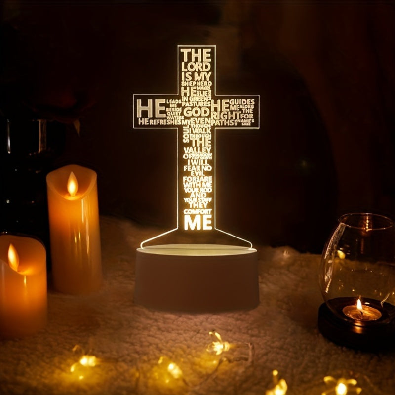 CrossGlow - 3D LED Nachtlamp Acryl met USB