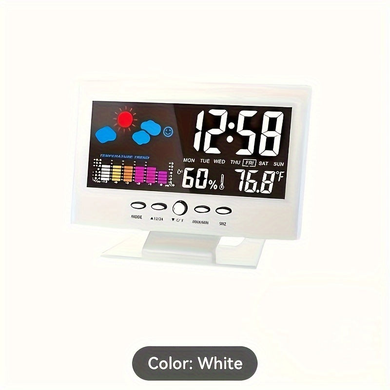 SilentTime Clock – Stijlvolle Digitale Weerstand en Klimaatmonitor