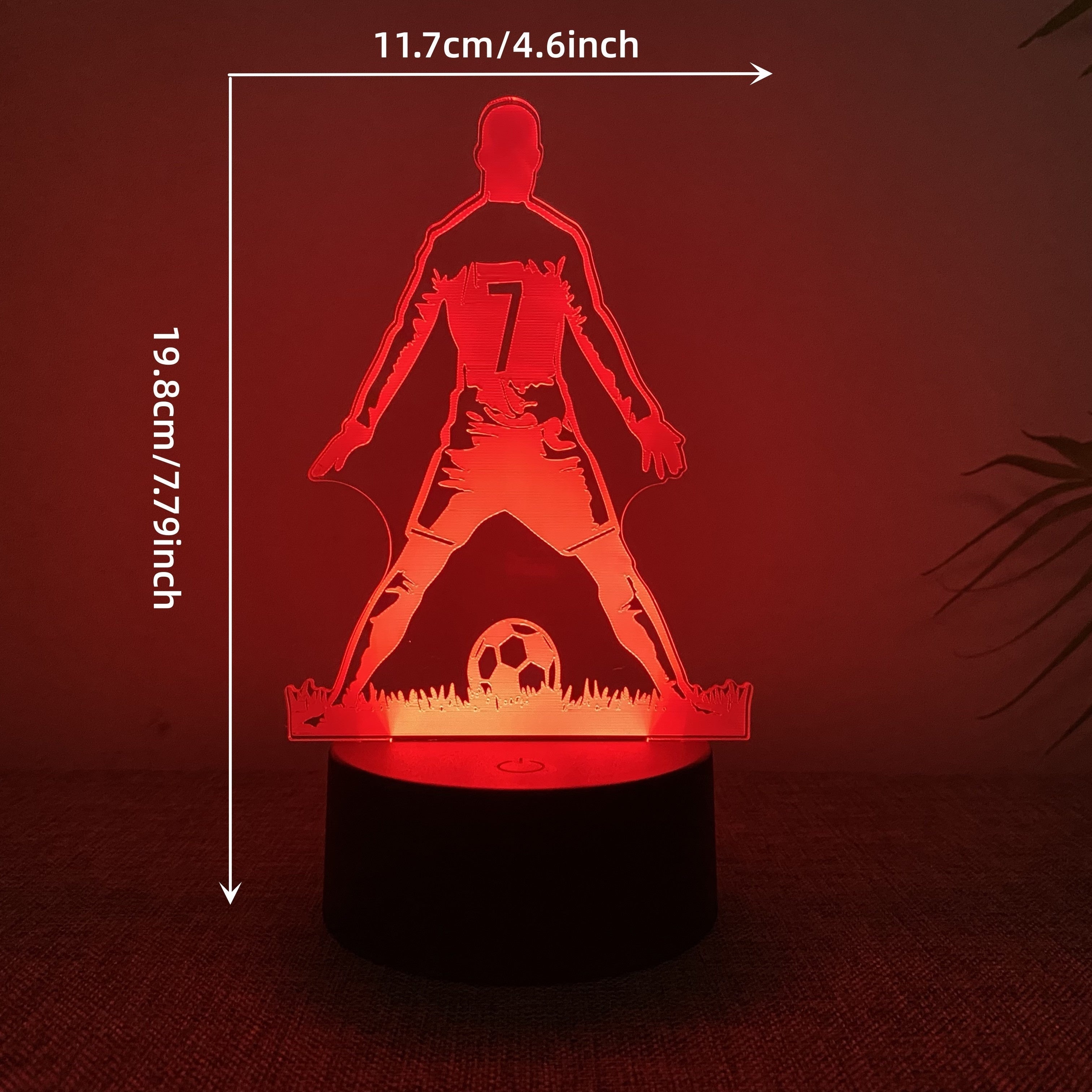 SportGlow – 3D Voetballer LED Sfeerlicht met Kleurverloop
