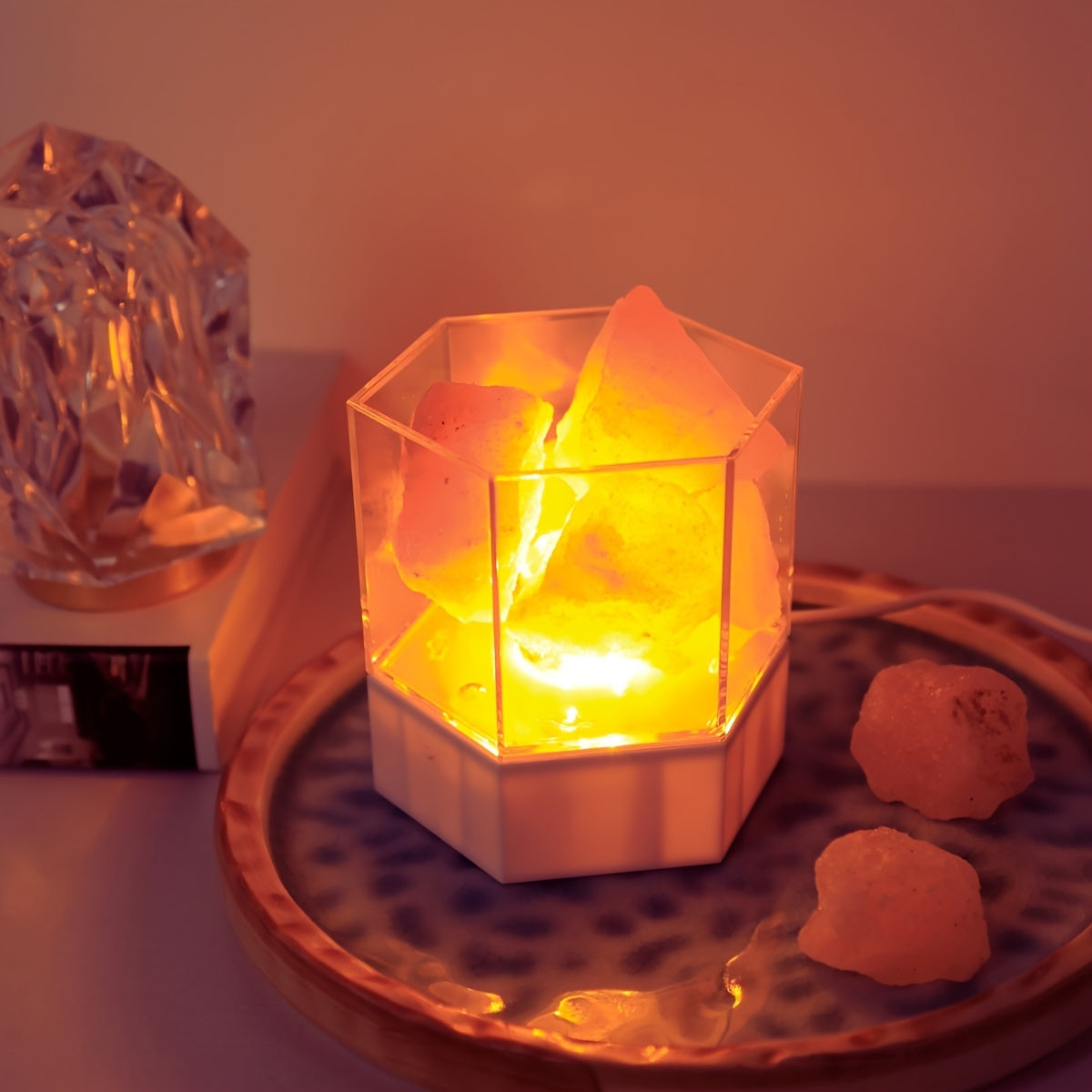 HimalayanGlow Lamp – Sfeervolle Zout Nachtlamp met USB