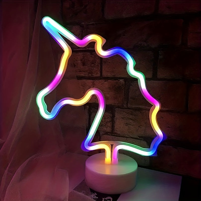UnicornGlow Lamp - Neon Eenhoorn USB Tafellamp voor Feestdecoratie
