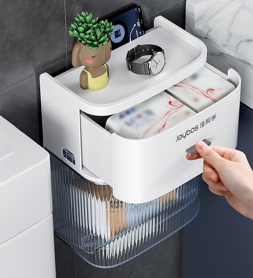 SmartStore - Luxe Toilettenpapierhouder met Opbergruimte