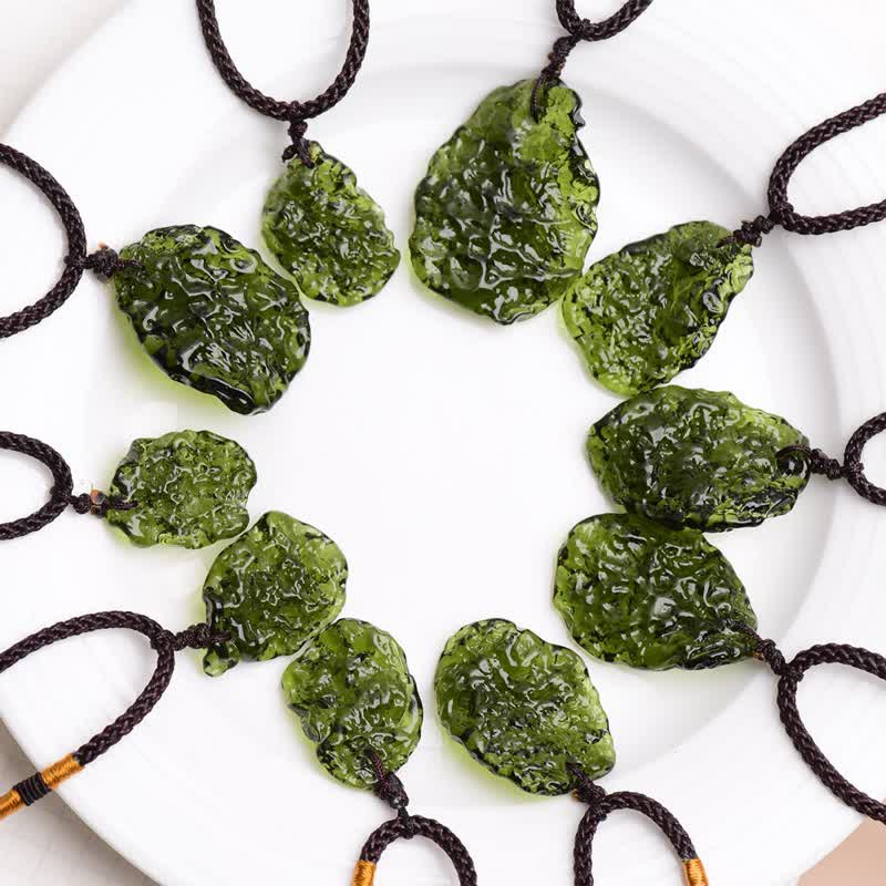 Alina's Enchanting Green Moldavite Pendant Necklace for Purification
