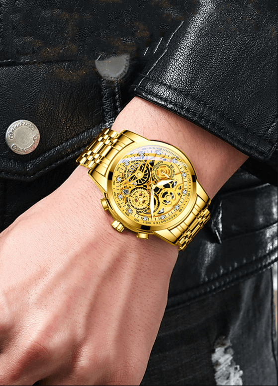 SkeletonWatch - Stijlvol Herenhorloge met Zwart Design