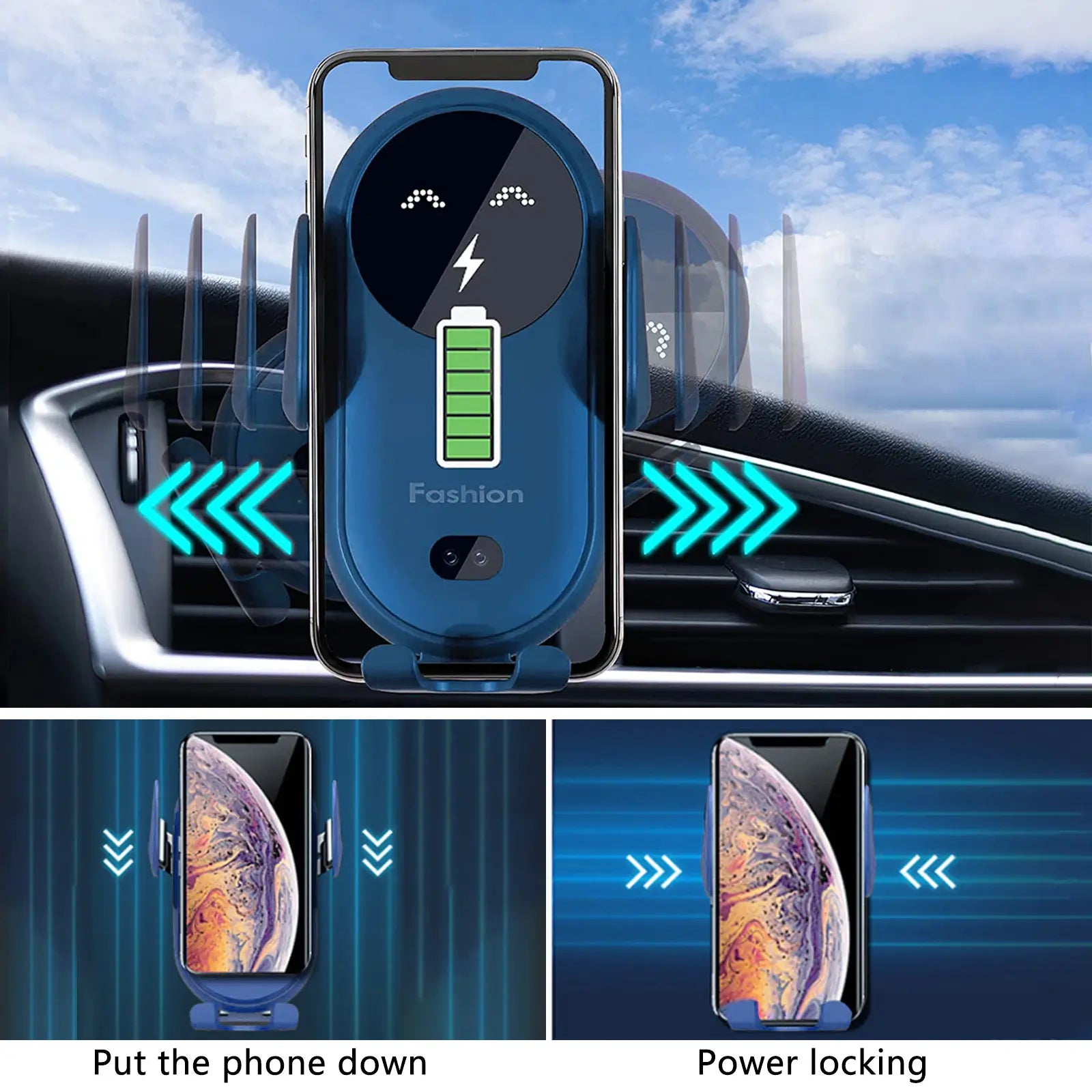 Charger Pro - Snelle Draadloze Autolader Telefoonhouder