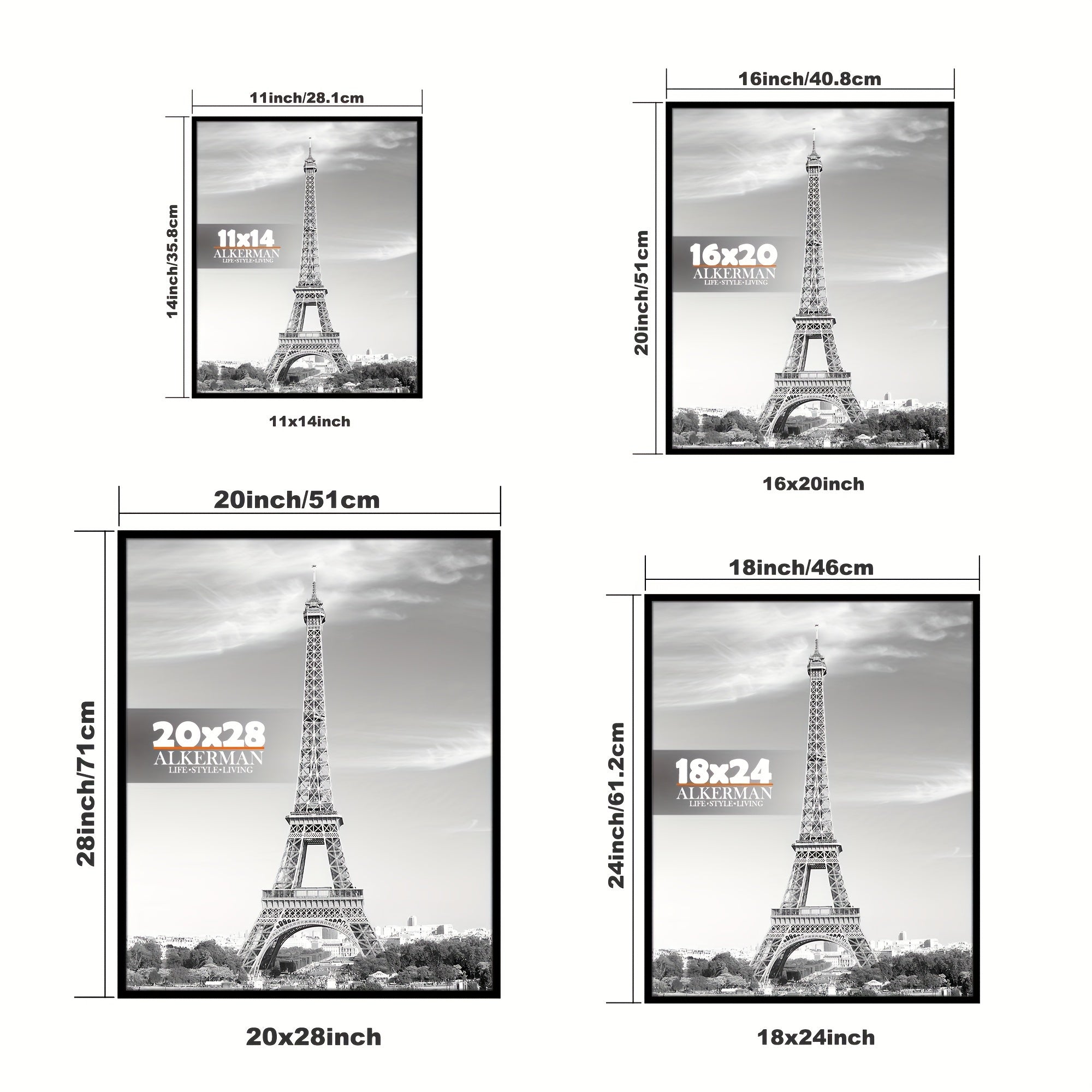 Timeless Frame - Elegante Zwarte Fotolijsten Set