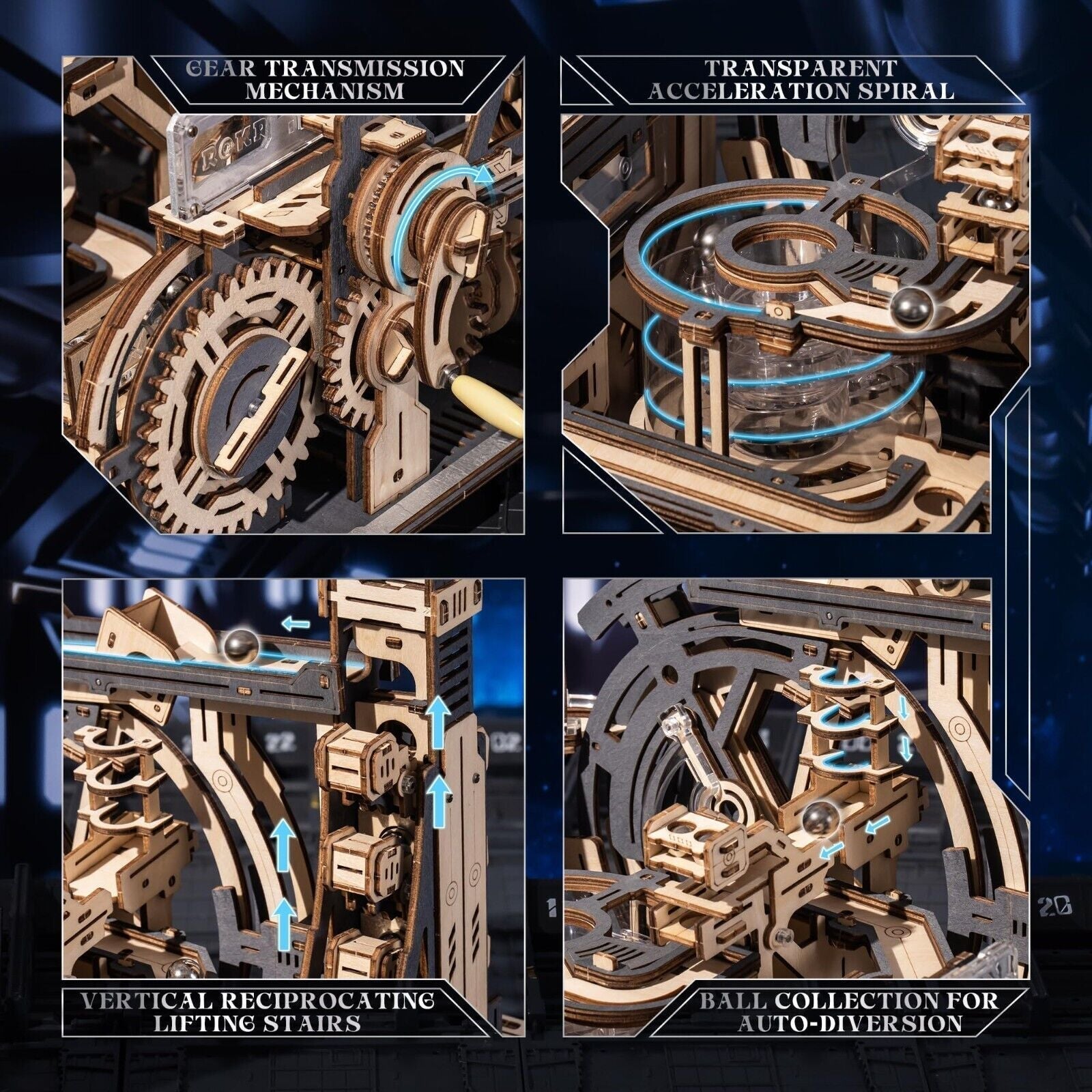 SpaceCraft 3D Puzzle - Innovatief Elektrisch Modelbouw Speelgoed