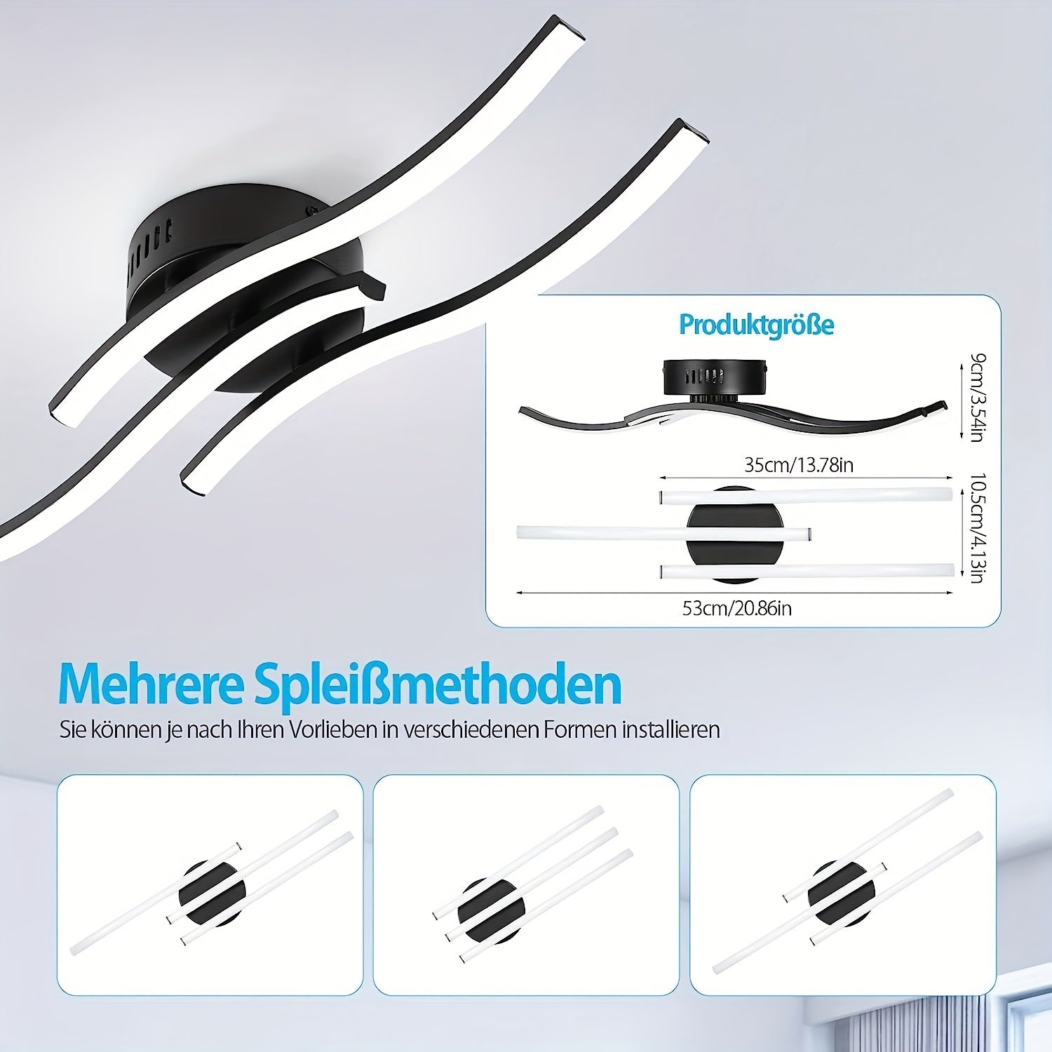 LumaCurve Light - Moderne Dimbare LED Plafondlamp