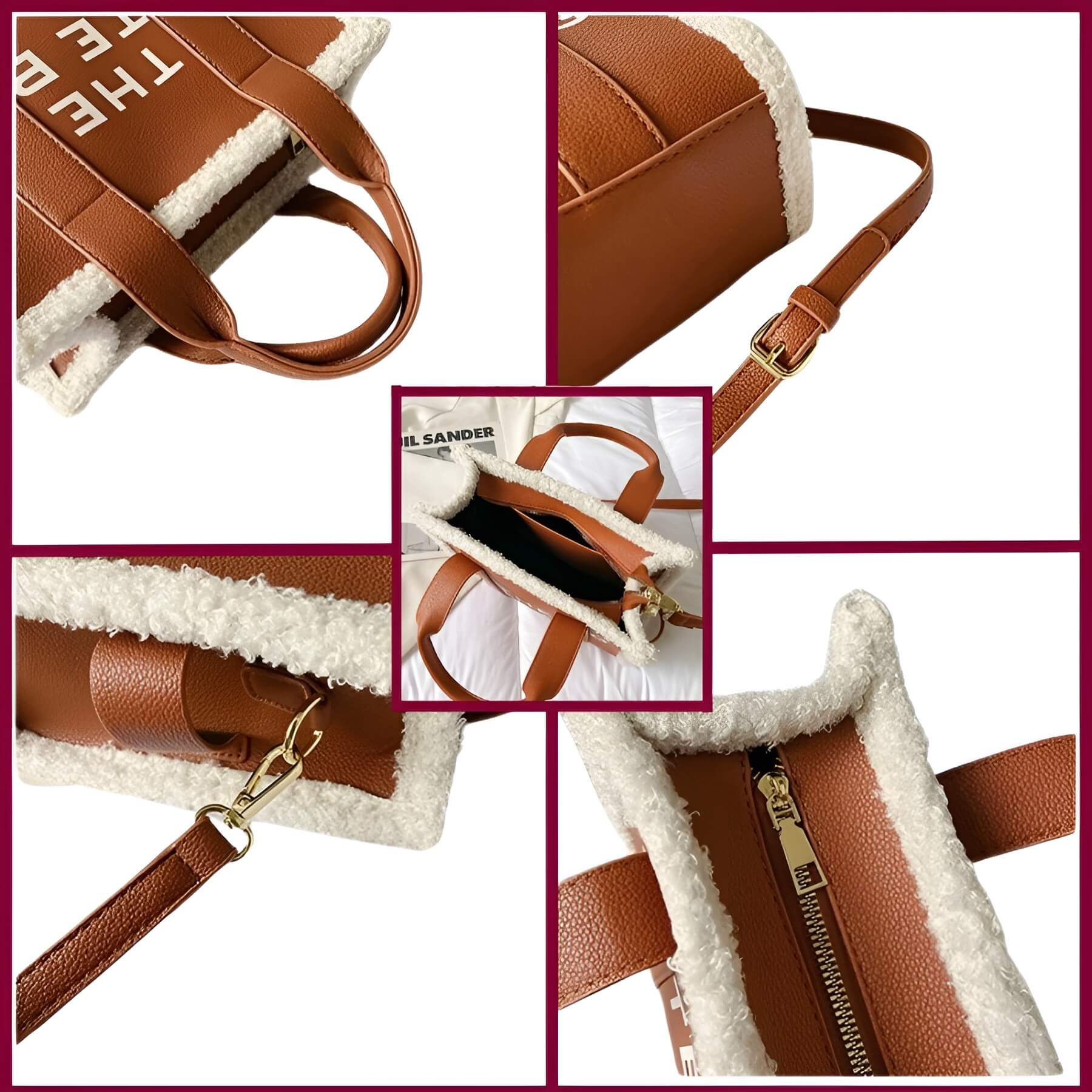 LuxVibe Bag - PU Leren Tas met Faux Bont