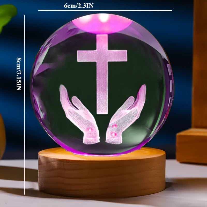 CrystalGlow Lamp - Elegant 3D Kristallen Nachtlicht