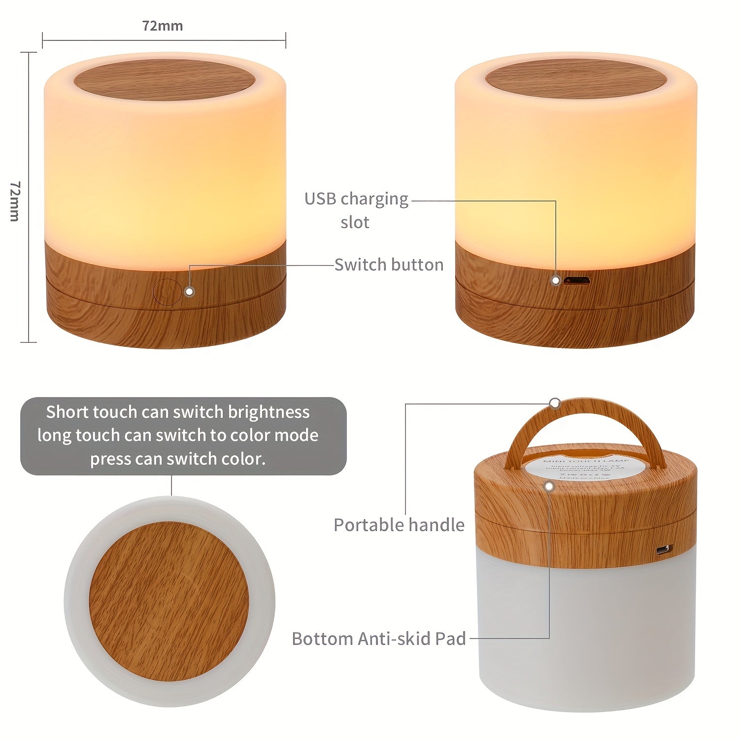 LightAura - RGB Touch Tafellamp met Afstandsbediening