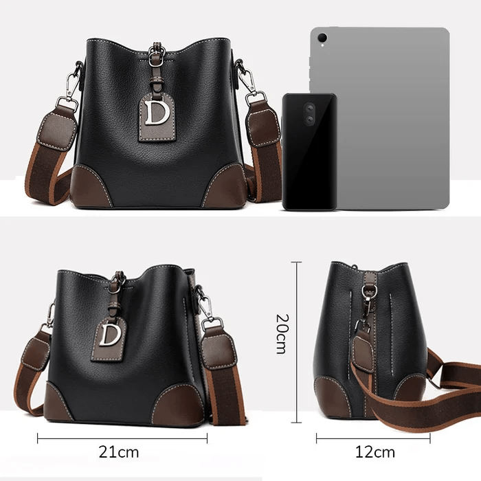 LuxeCarry - Elegante Leren Schoudertas met Veel Ruimte