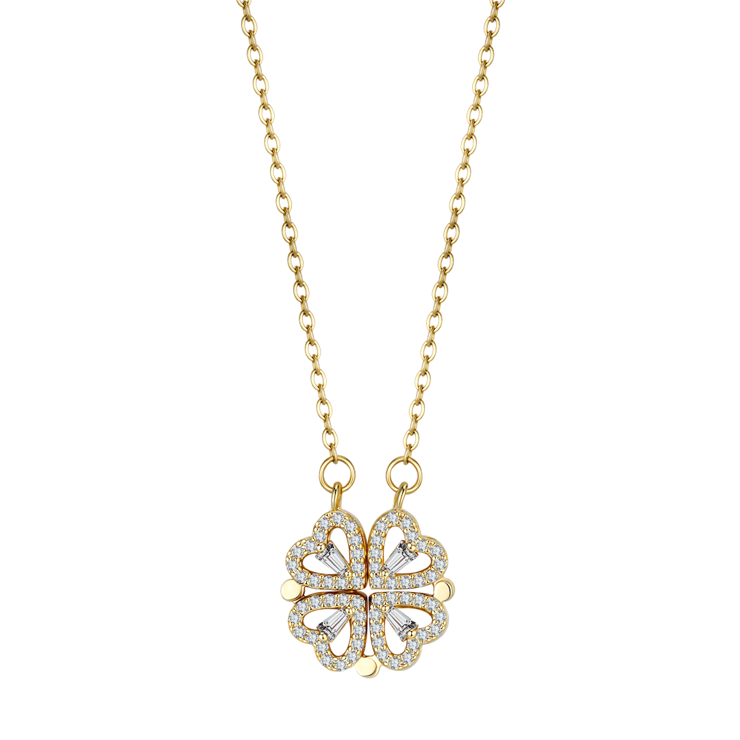 Lucky Charm Necklace - Elegante Hartvormige Ketting in Goud