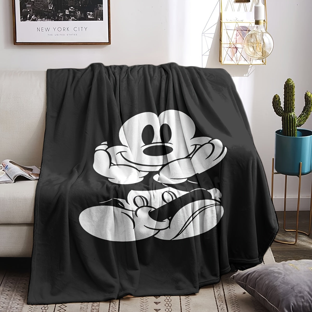 MickeyDream – Speelse Fleece Deken voor Comfort