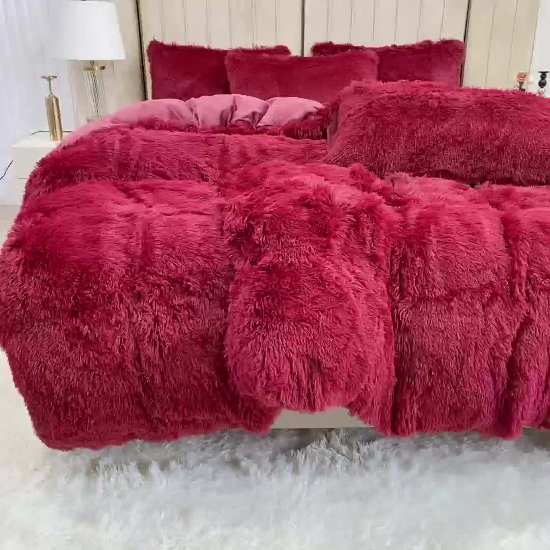 Ultrazachte Pluche Dekbedovertrek Set met Rits - Luxe & Comfort