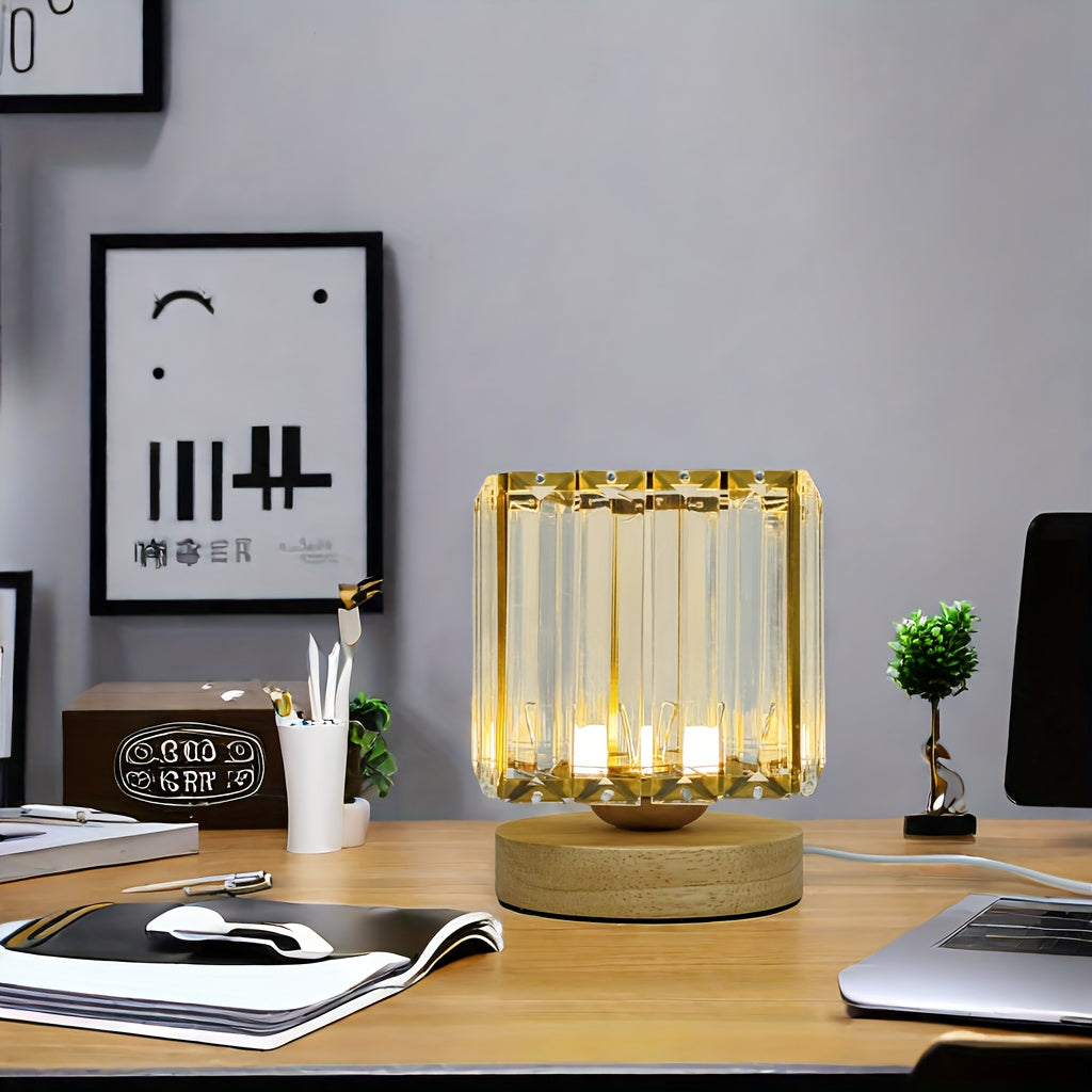 LumiCrystal - Luxe Kristallen Tafellamp met LED