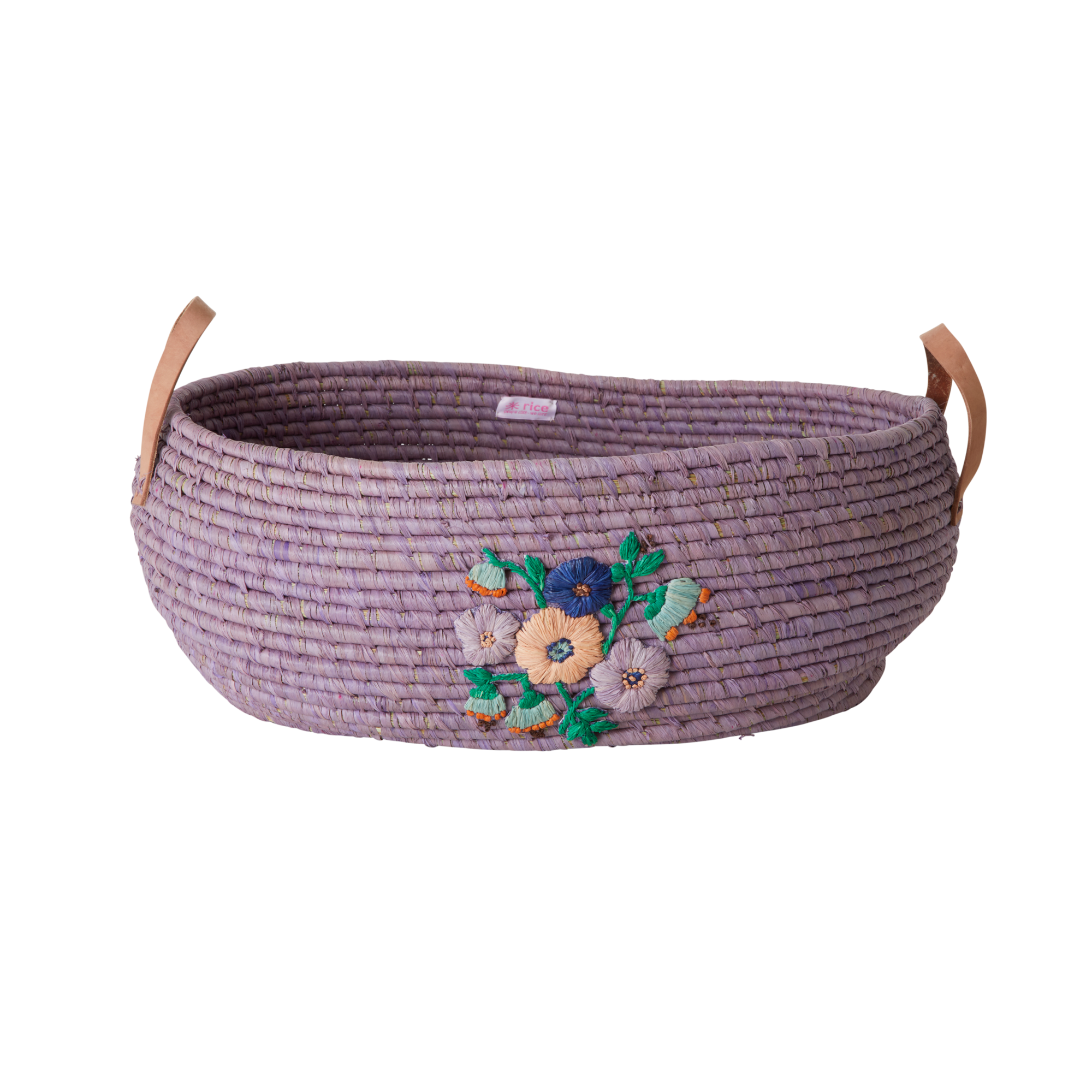 PurpleBloom - Grote Handgemaakte Raffia Mand