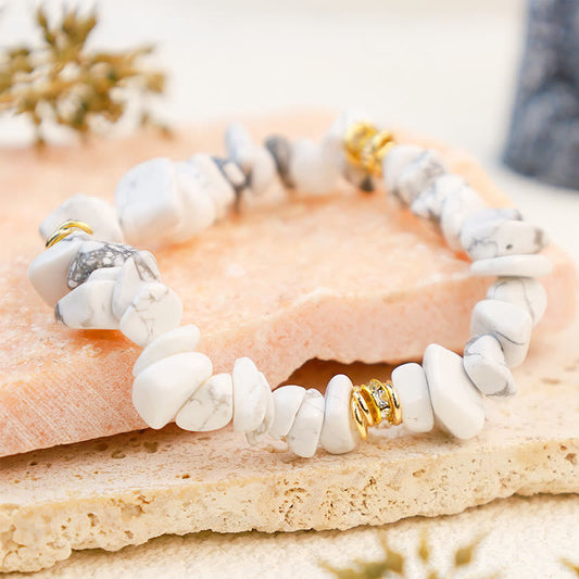 Elegante Celine Armband van Natuursteen en Kristallen Beads