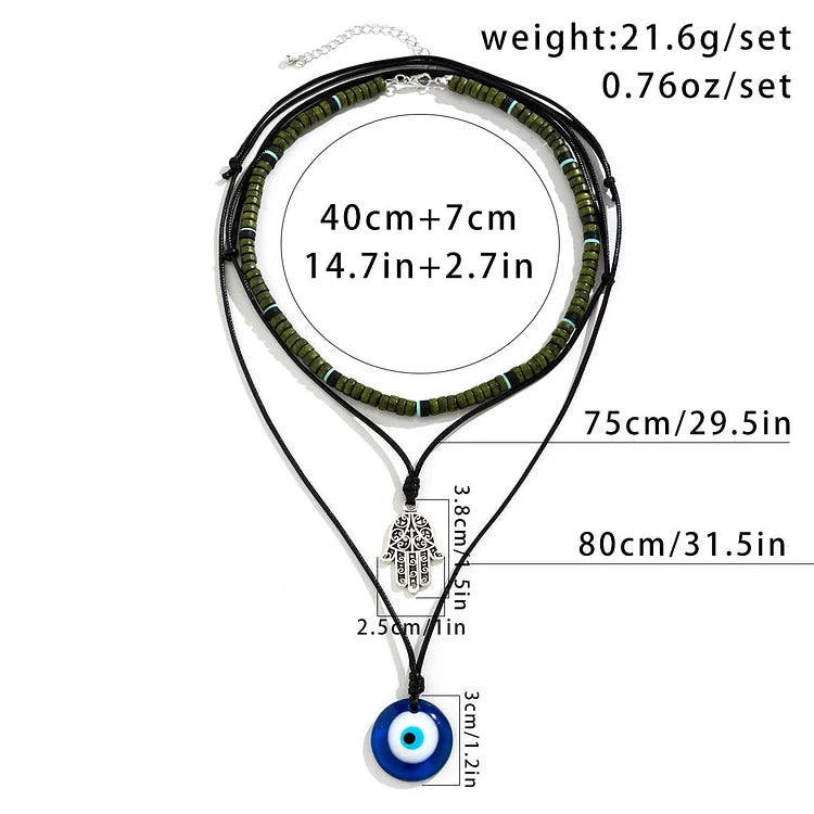 Stijlvolle Uniseks 3-Laags Kettingenset - Ravi