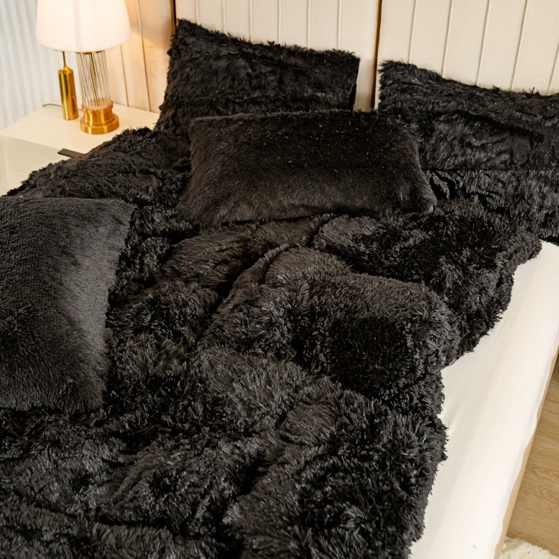 Ultrazachte Pluche Dekbedovertrek Set met Rits - Luxe & Comfort